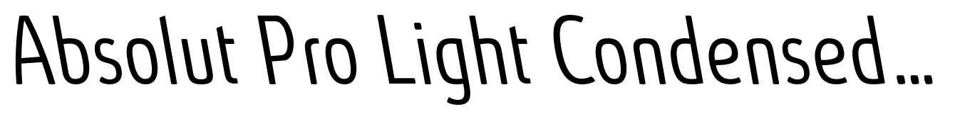 Absolut Pro Light Condensed Backslanted Italic